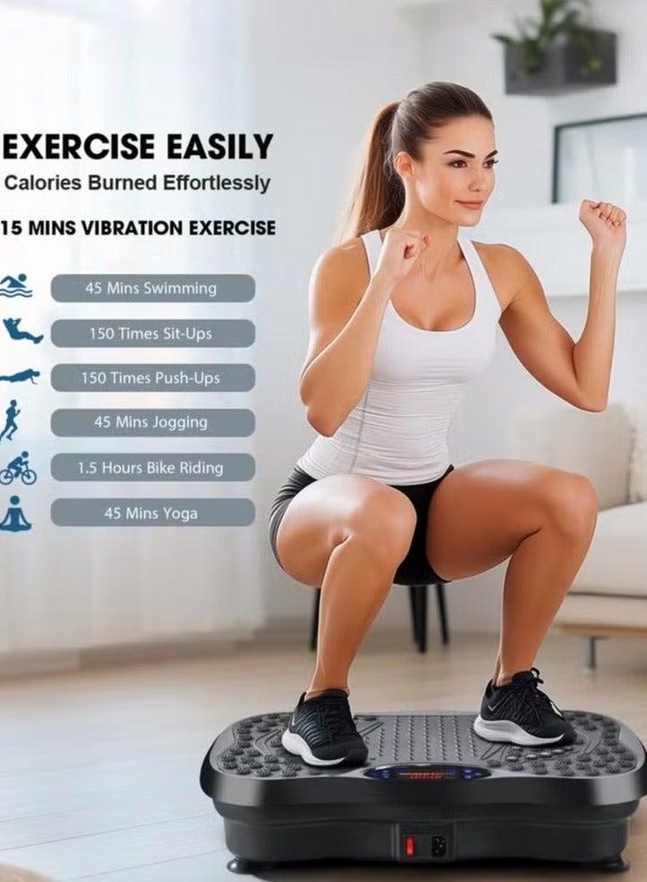 Vibration Plate Exercise Machine With Digital Weight Scale , Whole Body Motion Vibration Platform, Home Training Equipment, LCD Display Remote Control & Balance Straps & Accurate Digital Weight Scale  – Sleek Smart Design for Home Fitness, Smart Body Scale – High-Precision Digital Display for Daily Weight Tracking Bundle - Image 2